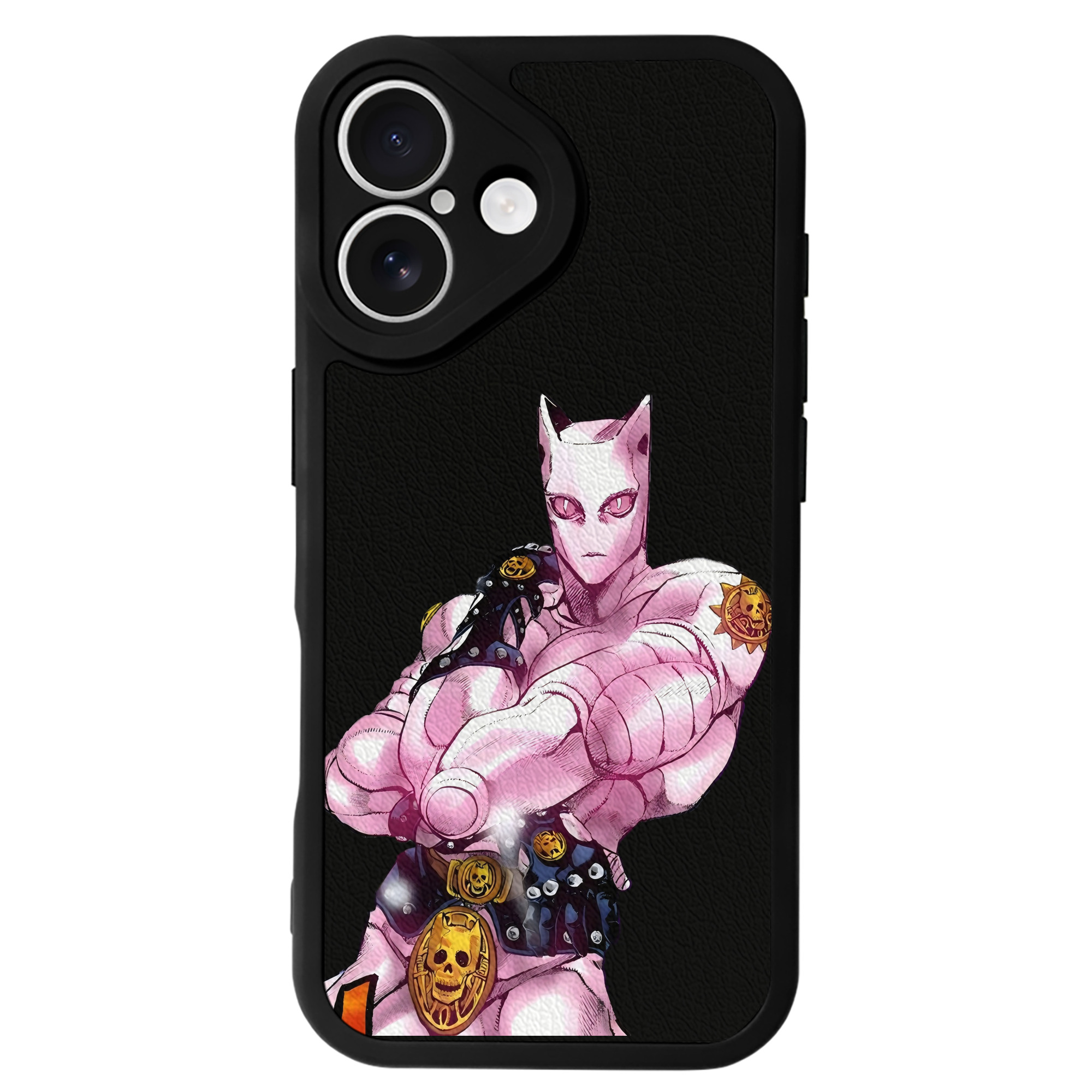 （画像用） ジョジョの奇妙な冒険 きら よしかげ JoJo's Bizarre Adventure Kira Yoshikage 【iPhone 16シリーズ対応】シリコンスマホケース（レザー調） 材質：シリコン